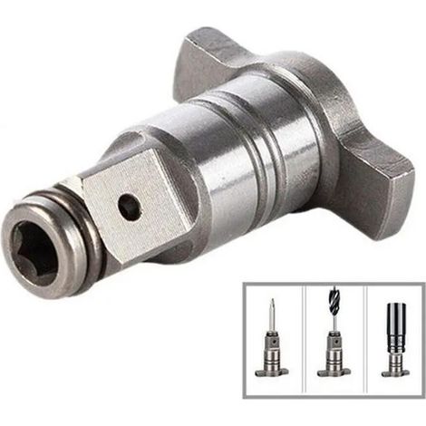 Adaptador para llave eléctrica Conversión a cuadradillo de 1/2" Potente imán de doble función Montaje en serie Plateado Para mecánicos y aficionados al bricolaje