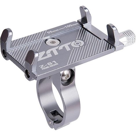 Fahrrad-Handyhalterung aus grauer Aluminiumlegierung, Motorrad-Lenkerhalterung für GPS-Navigation (1/5)