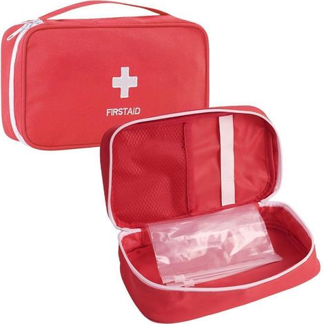2x Erste-Hilfe-Tasche Rot, Leer, für Zuhause & Outdoor