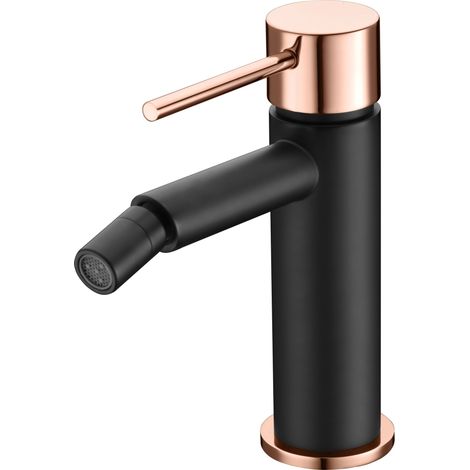 Grifo de bidé Milos Stick negro oro rosa [ IMEX® ]