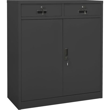 Armadio per Ufficio Antracite 90x40x102 cm in Acciaio vidaXL (1/5)