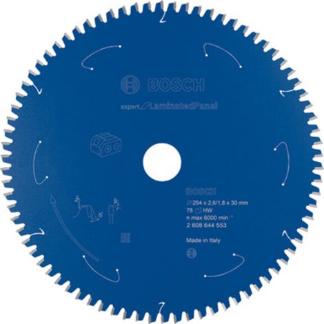 Lame de scie circulaire Expert for Laminated Panel Bosch pour scies circulaires de table sans fil 254 x 2,6 x 30 mm 78 - 2608644553