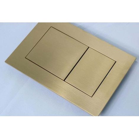 Pour plaque de commande de toilettes TECEnow, adaptée aux systèmes à double chasse, Or brossé (1/4)