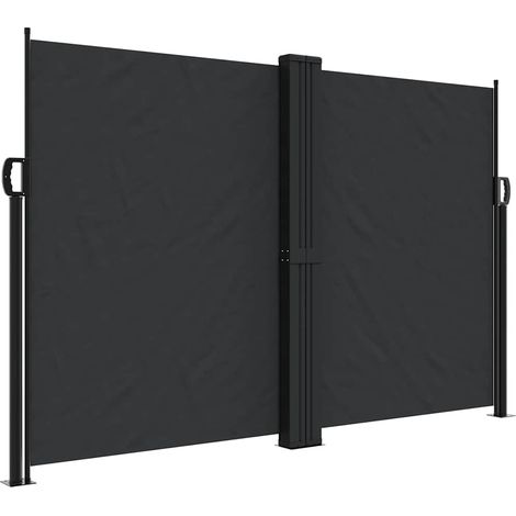 Store Banne - Auvent latéral rétractable noir 160x1200 cm fr10589 - Maison La Vie (1/5)