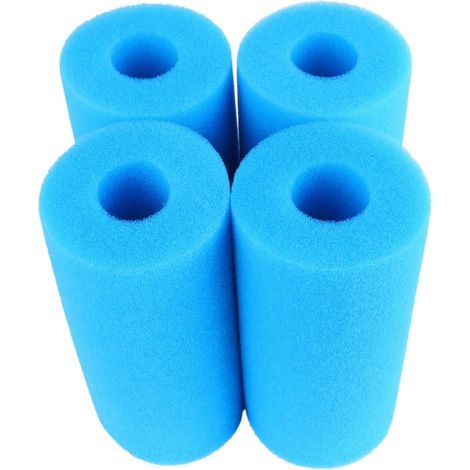 Vorfilterschwammzylinder Schwimmbeckenfilter 4 Stück Blau
