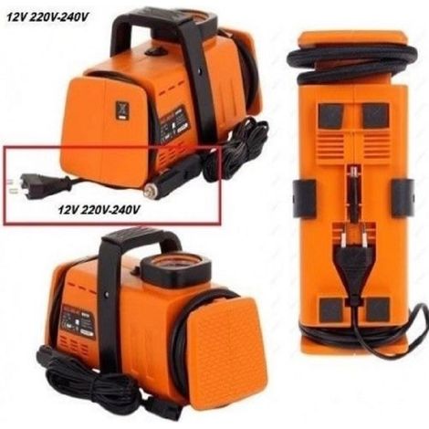Trade Shop - MINI TRAGBARER KOMPRESSOR CANOTTI AUTO 12V 220V AUTO FAHRRAD MOTORRAD DCC-260 - (1/2)