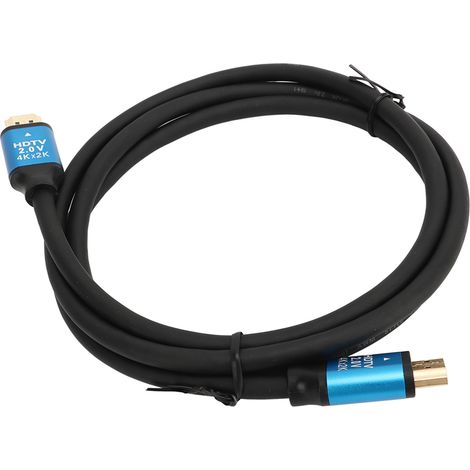 Câble d'interface multimédia HD 4K en alliage d'aluminium et PVC haute définition pour TV, PC, ordinateur portable, bleu, 2 m / 6,6 pi (1/5)