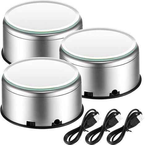 Présentoir à tasses rotatif Turner, socle en cristal pivotant à 360° pour gobelets. (1/3)