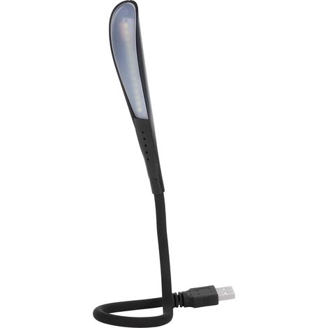 Flexible USB-Leselampe mit 14 LEDs, sanftem Licht und Touch-Steuerung für PC und Laptop – Schwarz, ABS/Silikon, 63 g (1/5)