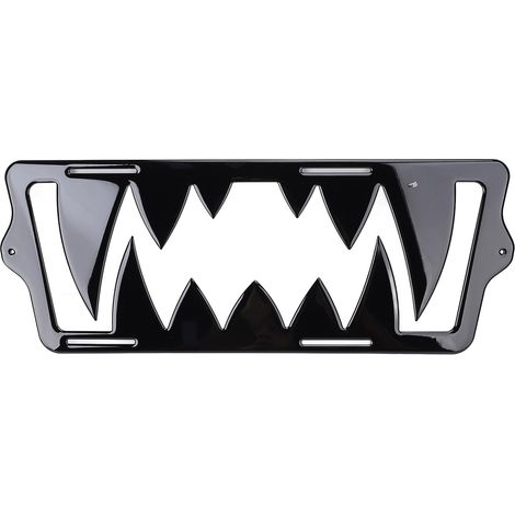 Inserto dentellato per griglia anteriore, decorativo, look accattivante, ricambio per paraurti centrale per Polaris Slingshot 2015-2025, nero (1/5)
