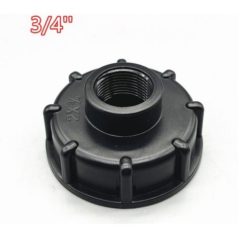 Adaptateur IBC Bouchon s60x6 pour cuve 1000 litres. 3/4 Pouce (version convexe externe 6 points (3/4") épaissie) (1/3)