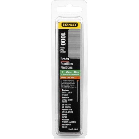 Stanley 1-SWK-BN0625T scatola da 1000 chiodi metallici 15 mm