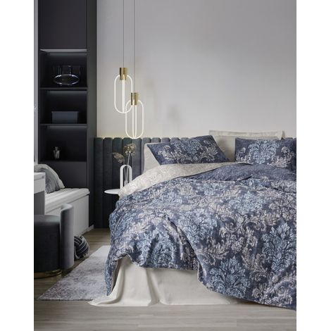Juego de cama - 1 funda nórdica 220 x 240 cm + 2 fundas de almohada 60 x 60 cm - Satinado 100% algodón - Beige