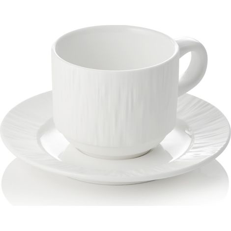 Tasse & soucoupe 240 ml blanche MAYA SHIRO - Was Germany