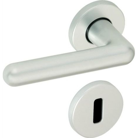 Béquille double seule pour Ensemble sur rosace en aluminium anodisé - GOLF finition argent - VACHETTE (1/2)
