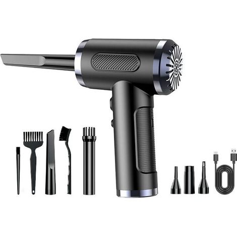 Air Blower Gun, 3 Speed 50,000 RPM Dry Air Blower for PC, USB Rechargeable Computer Dust Removal with 6000mAh Battery for Laptop, Keyboard, Car, Sofa MUMU (1/4)