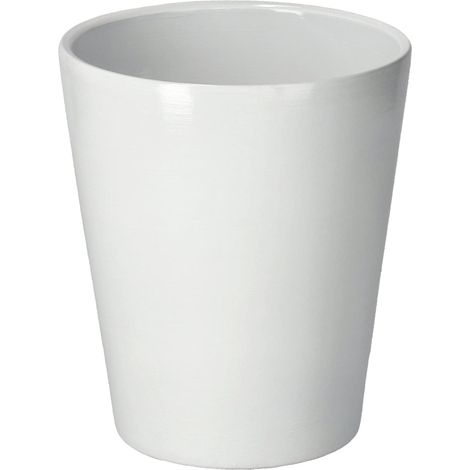 KOTARBAU Pot de fleurs en céramique pour orchidées H 150 mm Ø 120 mm Blanc (1/5)