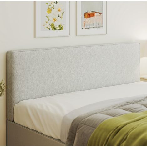 Tête de lit capitonnée murale 160 x 10 x 60 cm blanc crème (1/5)