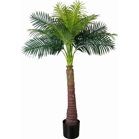 Palma Artificiale Marvin 180 cm con 16 Foglie Tropicali Realistiche, Pianta Decorativa per Interni, Uffici e Ambienti Commerciali (1/2)