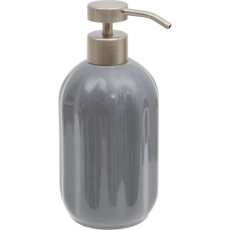 Distributeur de Savon en Grès "Suny Colorama" 450ml Gris Béton (1/3)