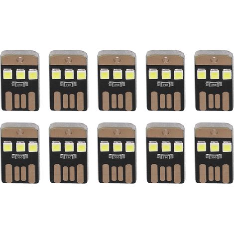 10 Mini Lampes de Tente LED USB Portables pour Camping Extérieur - Noir (1/5)