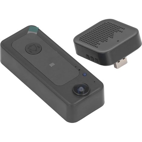 Sonnette vidéo sans fil intelligente WiFi avec audio bidirectionnel, vision nocturne, Wi-Fi 2,4 GHz, objectif grand angle HD pour l'application Tuya (1/5)