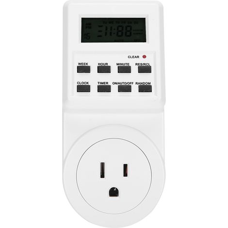 Programmateur Prise Minuterie Électrique Intelligente pour Appareils Domestiques - Prise Programmée 110V TST01US (1/5)