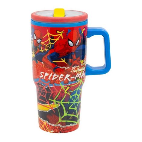 TAZA COOL EASY DOBLE PARED C/ SIPPER 640ML SPIDERMAN
