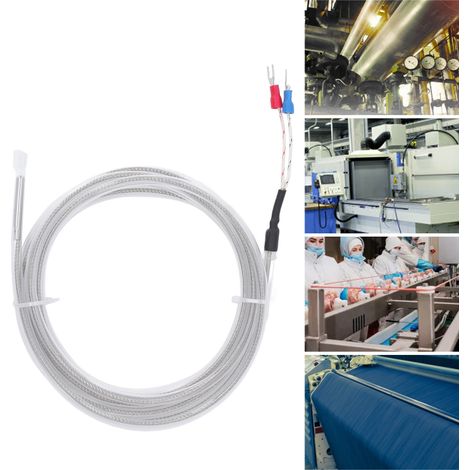 Sonde de température de type K BERM® en téflon étanche et résistant à la corrosion, résistante aux acides et aux alcalis, pour électroplacage, 2 mètres (1/5)