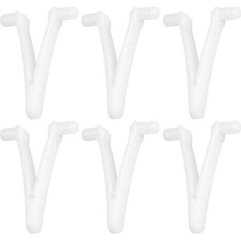 6pcs Piscine d'approvisionnement Papillon v Clip pour Piscine Spa Brosse Feuille râteau Feuille Skimmer tête d'aspirateur pour Nettoyage de Piscine (1/5)