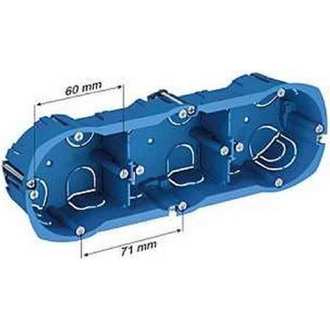 Caja de particiones secas de 3 puestos, diámetro 67 mm, profundidad 40 mm Schneider