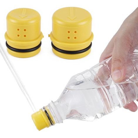 Lot de 2 bidets portables, idéaux pour les voyages, le camping et la randonnée : buses de pulvérisation à 360°, adaptateur universel pour bouteille, compatible avec tous types de bouteilles d'eau en p (1/4)
