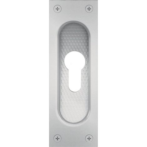 Pomo puerta de encastrar 0 42 4211, cuadrado ,Alu F1 (1/4)
