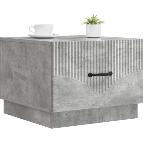 Maison Exclusive - Tavolino da salotto con cassetto Grigio Cemento 49 x 50 x 37 cm