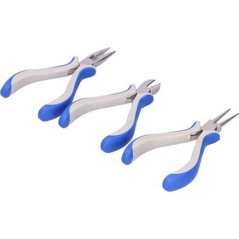 Kit de pinces à bec rond portables, outils de serrage et effilé pour la fabrication de bijoux, de coupe à la main et d'e (1/5)