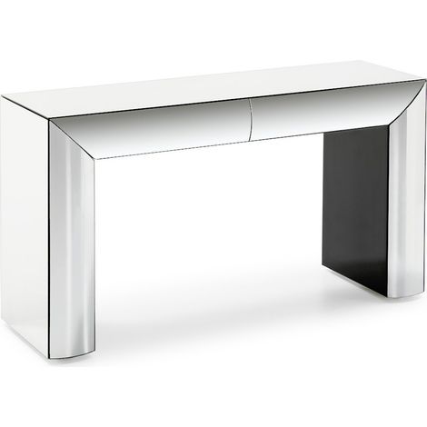 Console miroir et bois peint noir Timon (1/3)