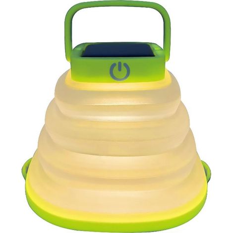 Lampe de camping pliable portable à énergie solaireétanche USBLampe de camping rechargeable suspendue, lumière jaune (1/5)