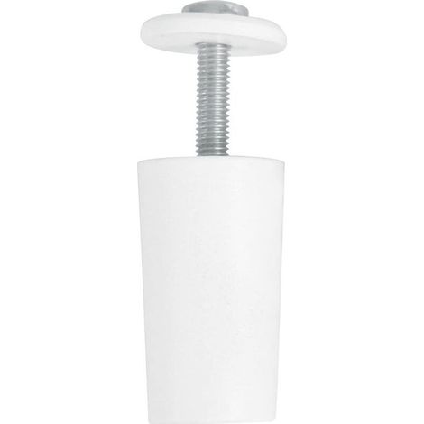 Butée pour volets roulants, en plastique, blanc, amortisseur avec vis M5 antirouille et rondelle extérieure, résistante aux intempéries, longueur : 40 mm-DOU (1/3)