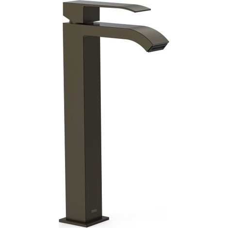 Mitigeur XXL pour lavabo bec fermé avec sortie de l’eau en cascade Noir Bronze - TRES 00681001KMB