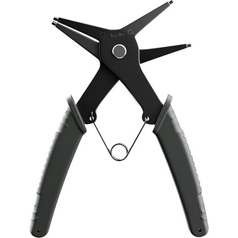 Alicates multifuncionales 2 en 1 para anillos de retención, para anillos de retención internos y externos, para extracción e instalación de resortes, herramienta manual multifuncional. (1/5)