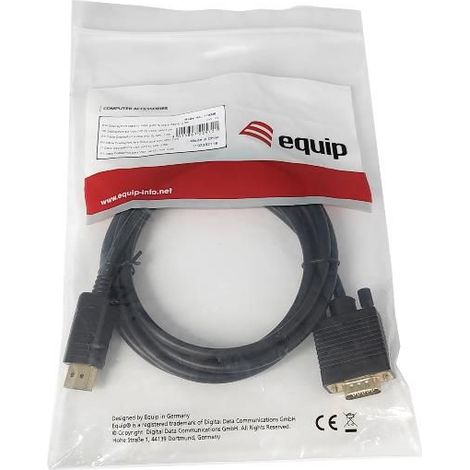 Equip 119338 cavo e adattatore video 2 m VGA (D-Sub) DisplayPort Nero (1/4)