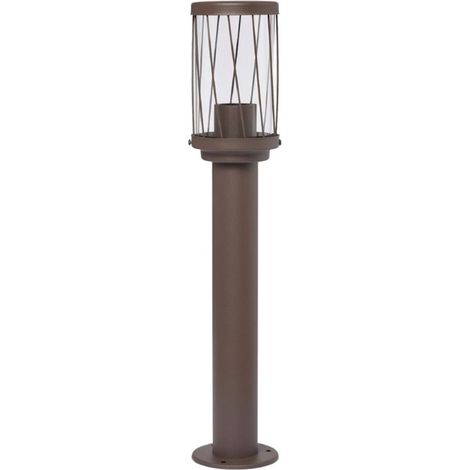 TrAdE Shop Traesio - Lampioncino Da Esterno In Alluminio Rosso Ruggine Da Giardino Moderno E27 Ip44 Pt-01 - (1/5)