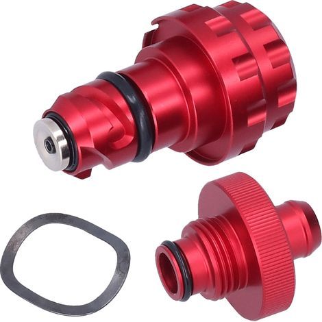 Oil Drain Plug Assembly with Magnetic End Aluminium Alloy Replacement for Ford F150 2015+(Red )