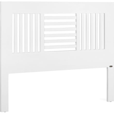 Tête de lit bois massif de mindi blanc Kourame 165cm (1/5)