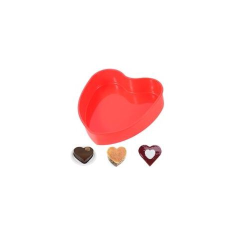 8 Pouces Moule de Gâteau de Silicone Moule de Cuisson, le Cœur, les Moules de Cuisson, les Moules en Silicone de Cuisson, Moule en Silicone Cake antiadhésif, Motif de Moules de Cuisson, pour les Enfan (1/5)