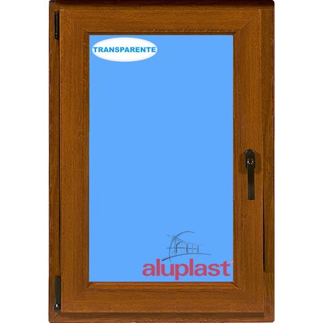 Ventana PVC 800x1000 Roble Dorado Oscilobatiente Izquierda Vidrio Transparente (1/7)