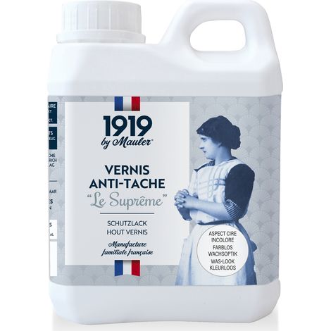 Vernis bois & peinture intérieur - 5L Aspect Cire Incolore - PV Contact Alimentaire - Anti-taches Le Suprême 1919 BY MAULER