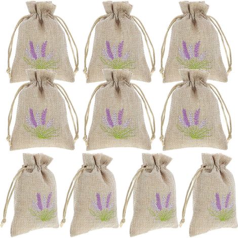 Lot de 10 sachets vides, sachets cadeaux rechargeables à la lavande, sachets pour armoire-14.00X10.00X0.50CM (1/4)