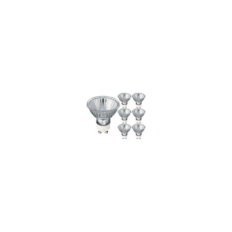 Ampoules halogènes GU10 pour spots, 35 W, 220-240 V, blanc chaud 2700 K, à intensité variable, lot de 6 [classe énergétique G]