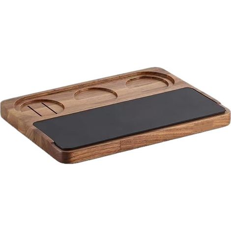 Kaffeetamperstation – Siebträger-Tamping – Kaffeezubereitung – Holzsockel – 51–58 mm – Holzfarbe